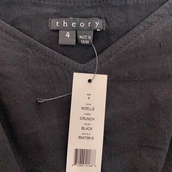 NWT Theory Noelle Sleeveless Black Linen Dress - 4 - Picture 7 of 7